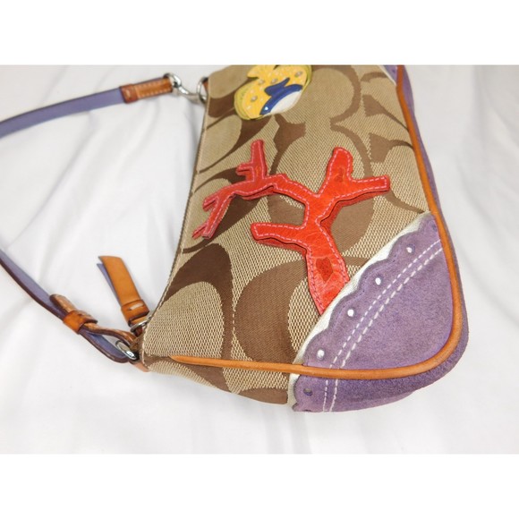COACH Y2K Limited Edition Signature Fish Coral Applique Mini Baguette - Picture 8 of 12
